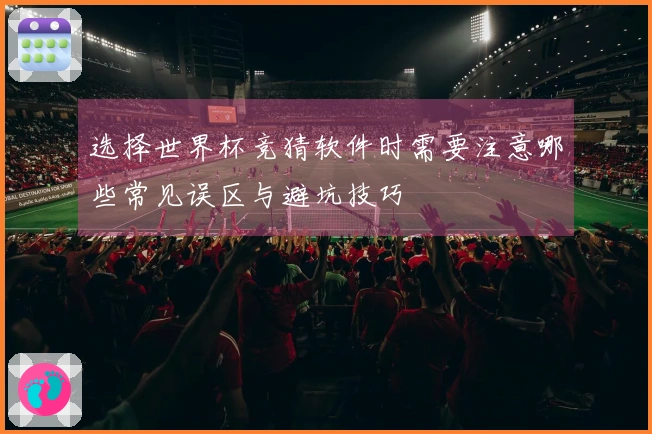 选择世界杯竞猜软件时需要注意哪些常见误区与避坑技巧