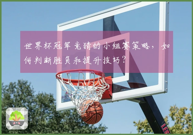 世界杯冠军竞猜的小组赛策略，如何判断胜负和提升技巧？